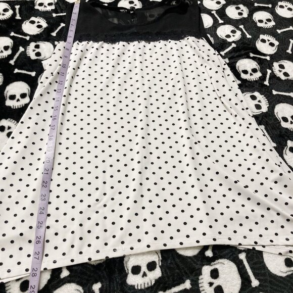 CLIENTELE Plus-size black and white polka dot sleeveless shirt ~ XL XXL tank top - Picture 7 of 13